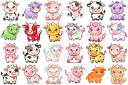 Cute Cow Clipart, an Animal Illustration by Forhadx5 (Thumbnail 5 of 8)
