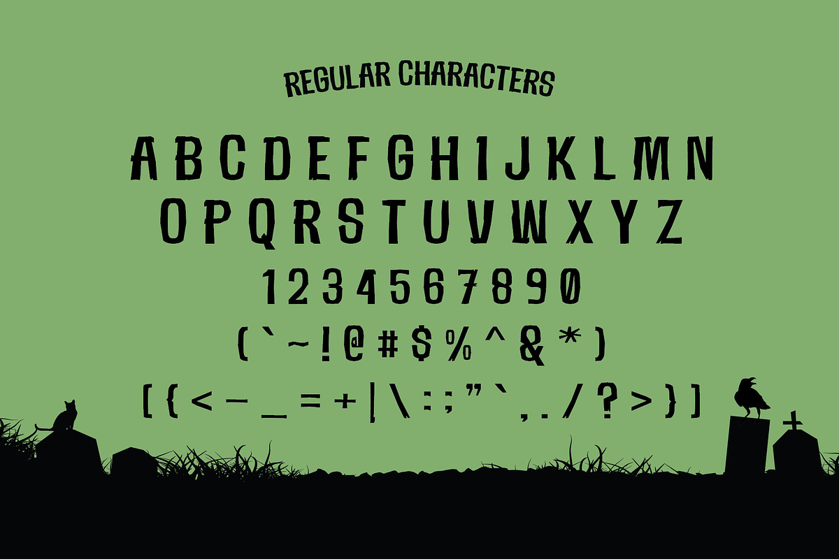 JARIAN ; Halloween Typeface preview 2