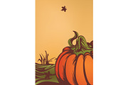 pumpkin on the field. Autumn leaves, a Templates & Theme by JeraRS (Thumbnail 1 of 2)