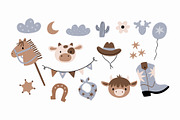 Little Cowboy - vector clipart, a Decorative Illustration by Barkova Nadya (Thumbnail 4 of 9)