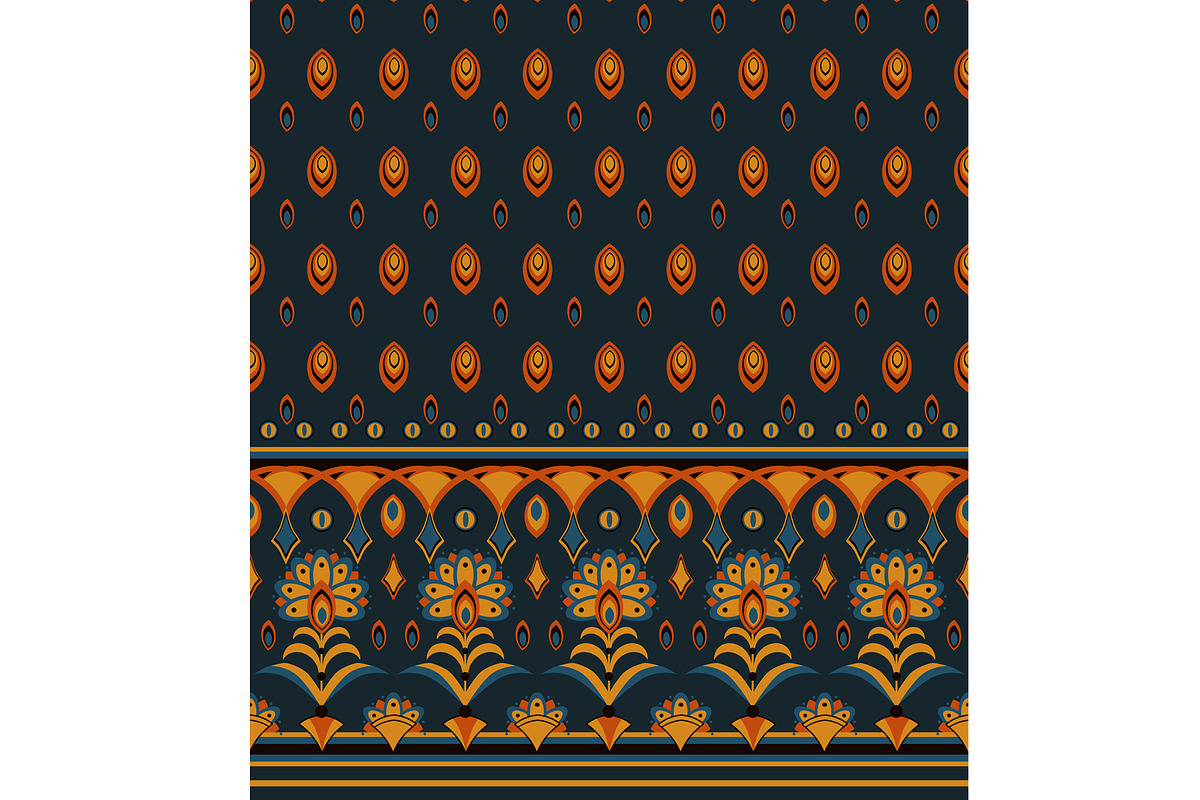 Art Deco and Nouveau Floral Border T, a Pattern Graphic by Sharon Schwalbe (Photo 1 of 2)