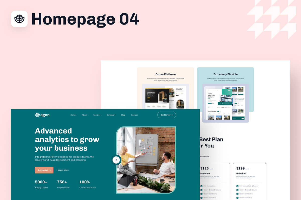 Agon - Multipurpose Agency Template, a HTML Template by AliThemes (Photo 4 of 8)