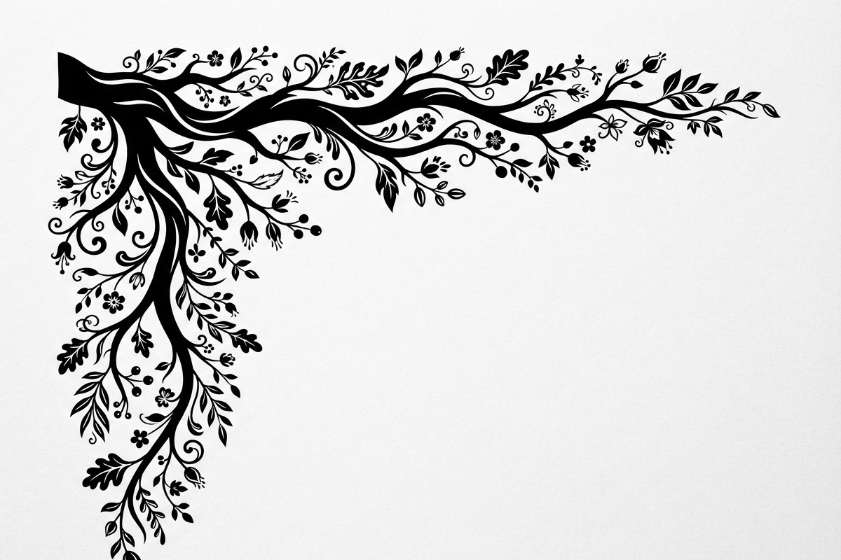 50 Tree Branch Corner Silhouette, a Decorative Illustration by Amazin_art (Photo 4 of 27)