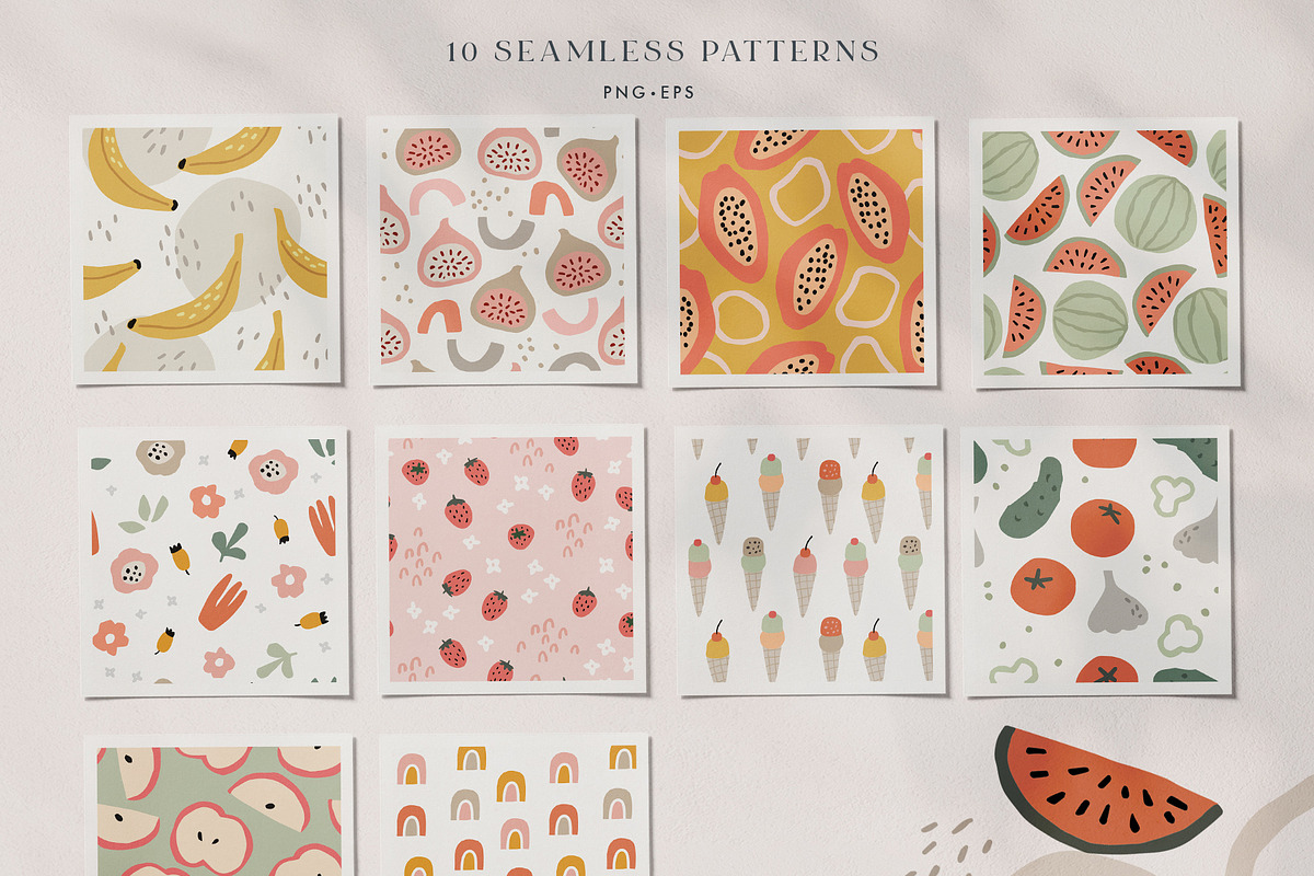 Abstract Juicy Summer Set, a Decorative Illustration by Tabita's shop (Photo 7 of 14)