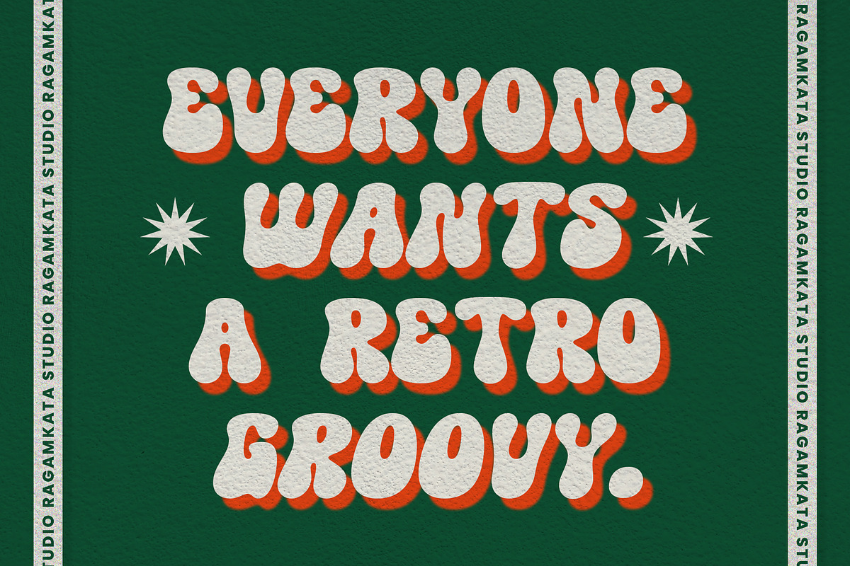 Super Retro - Groovy Retro Typeface, a Serif Font by RagamKata (Photo 4 of 10)
