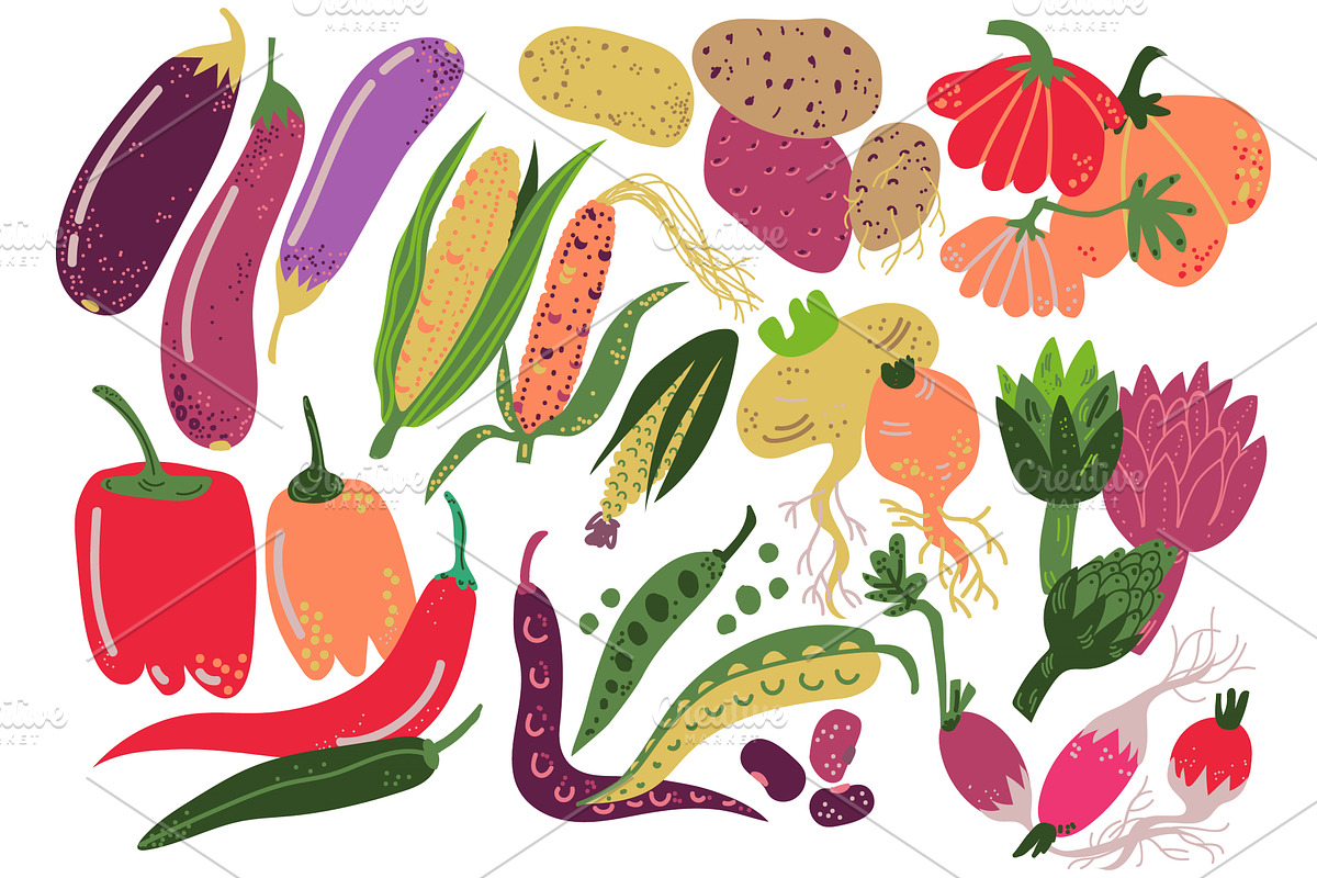 Vegetables Set, Healthy Nutrition, a Food Illustration by TopVectors