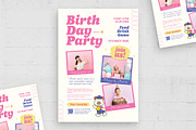 Y2K Birthday Party Flyer Template, a Flyer Template by BrandPacks (Thumbnail 1 of 4)