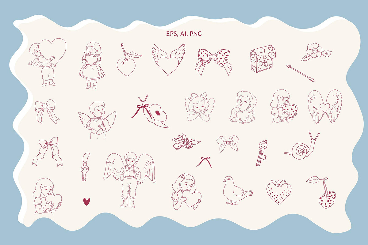 Amour Coquette collection, a Seasonal Illustration by DigARTbyHavroshka (Photo 6 of 11)