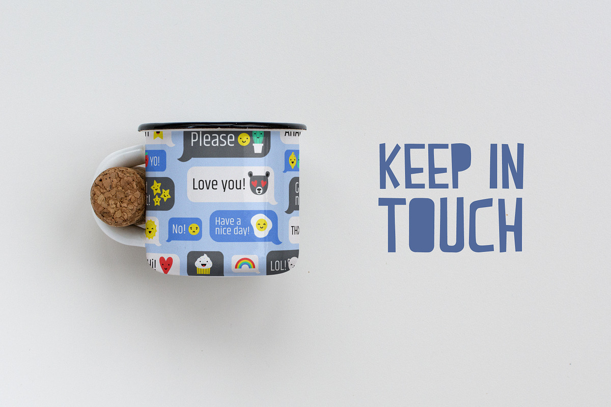 Messages with cute emoji set, an Illustration by Good Studio (Photo 3 of 4)