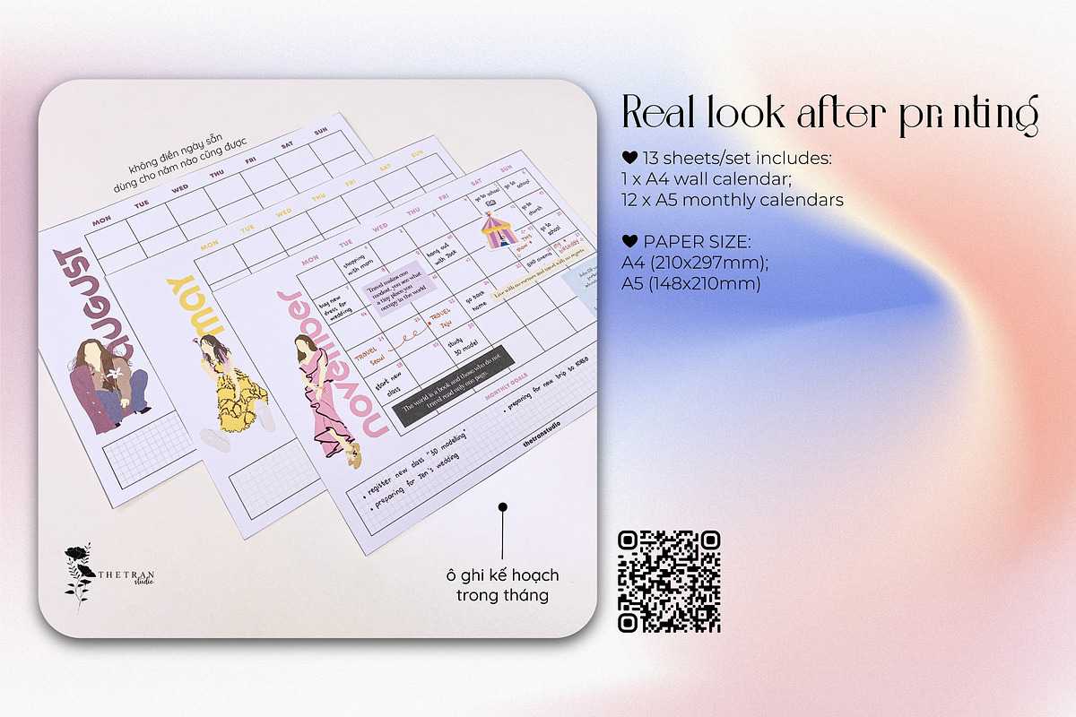 [Ready-to-print] IU Calendar // Kpop, a Stationery Template by The Tran Studio (Photo 4 of 5)