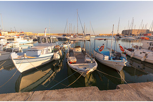 Heraklion Venetian Harbor in, a Transportation Photo by kavalenkava