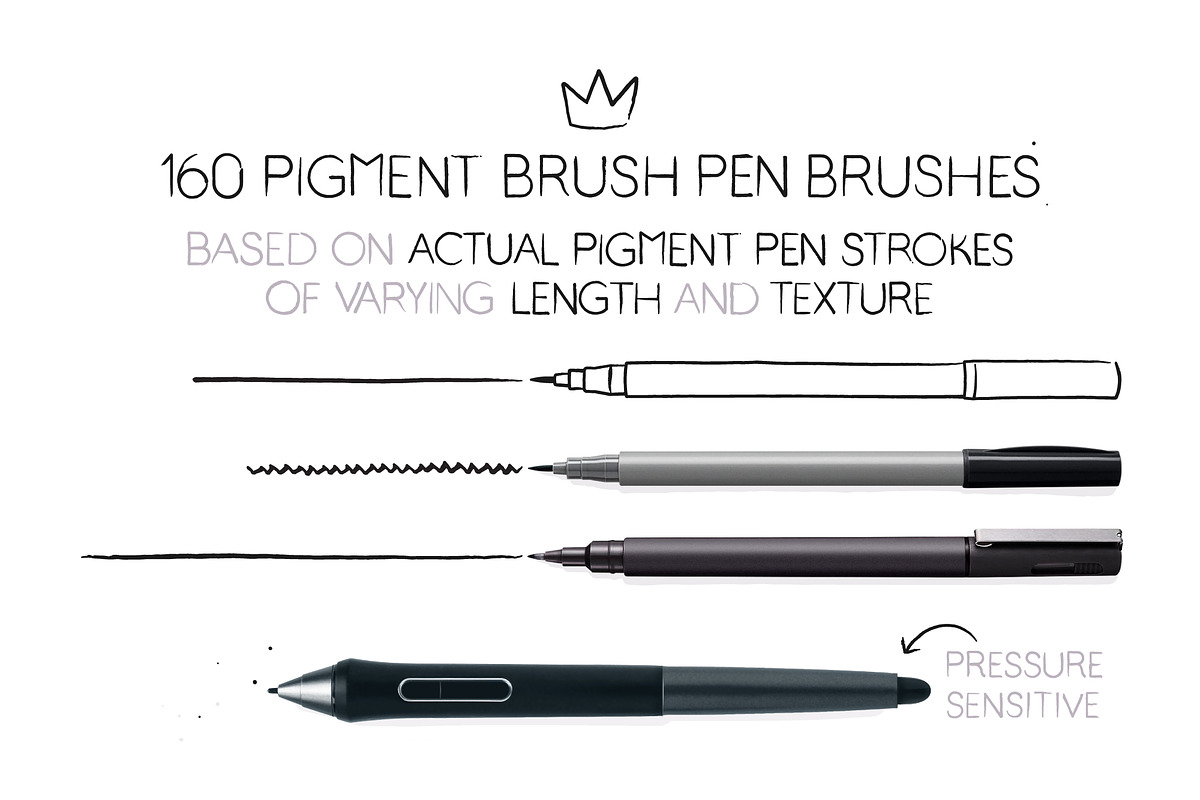 Pigment Pen Brushes, a Brush Add-On by Side Project (Photo 2 of 7)