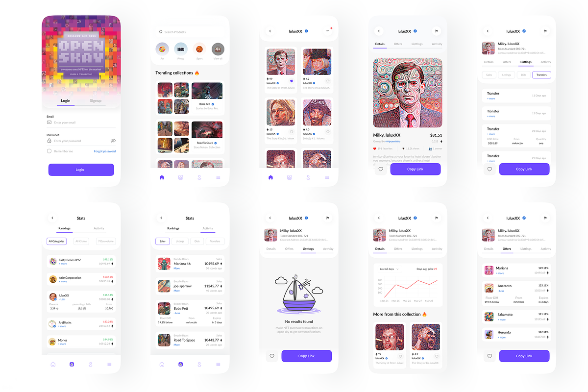 Open Skay - NFT UI Kit Mobile, an UI Kit Template by Korsa Agency (Photo 4 of 6)