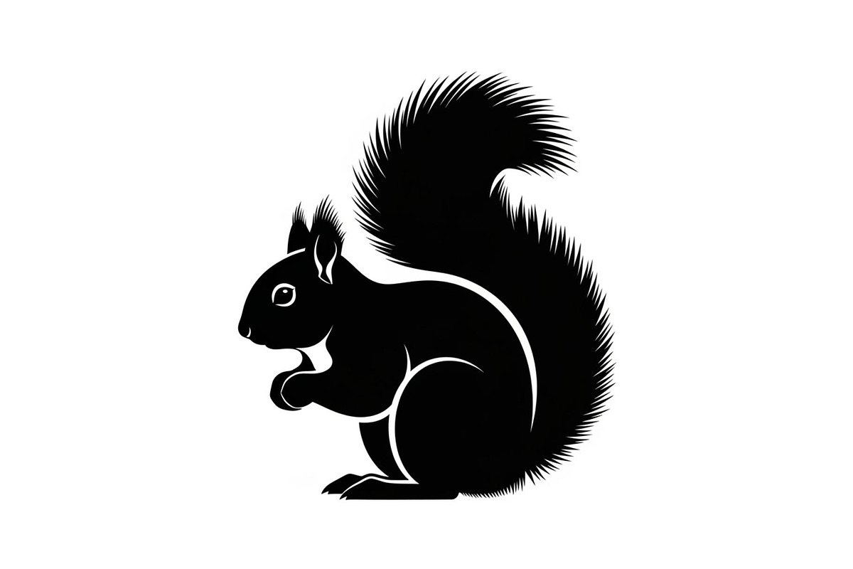 Squirrel Silhouette Vector Bundle, an Illustration by yasushie (Photo 26 of 48)