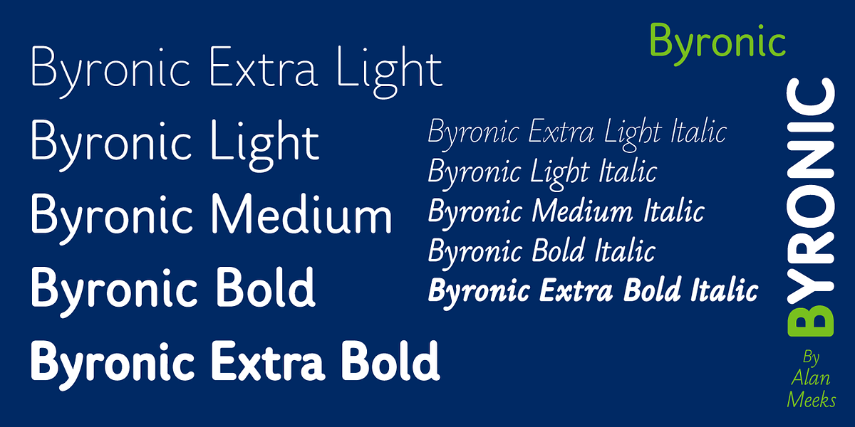 Byronic, a Sans Serif Font by Alan Meeks Collection (Photo 4 of 6)