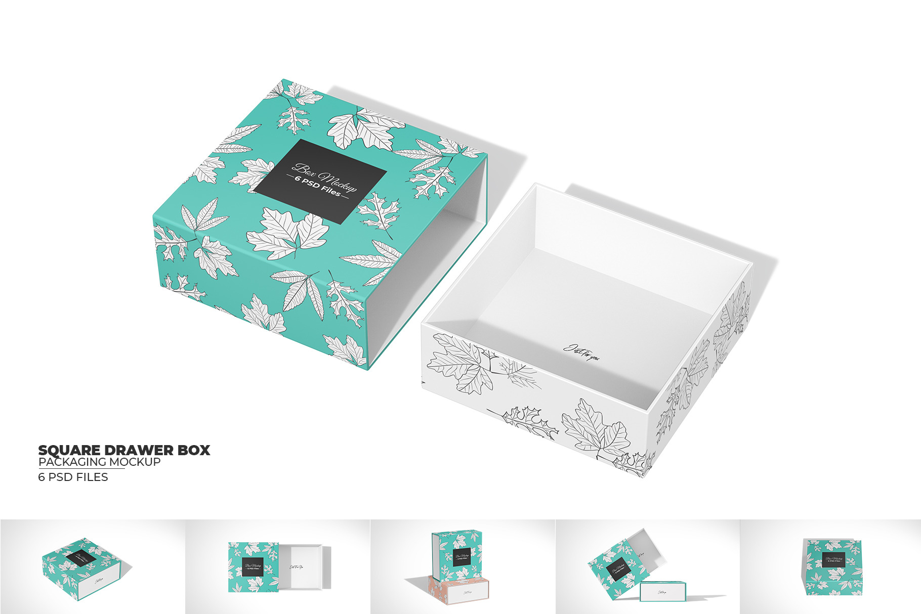 Square Sliding/Drawer Box Mockup, a Packaging Mockup by Sheikhadesign