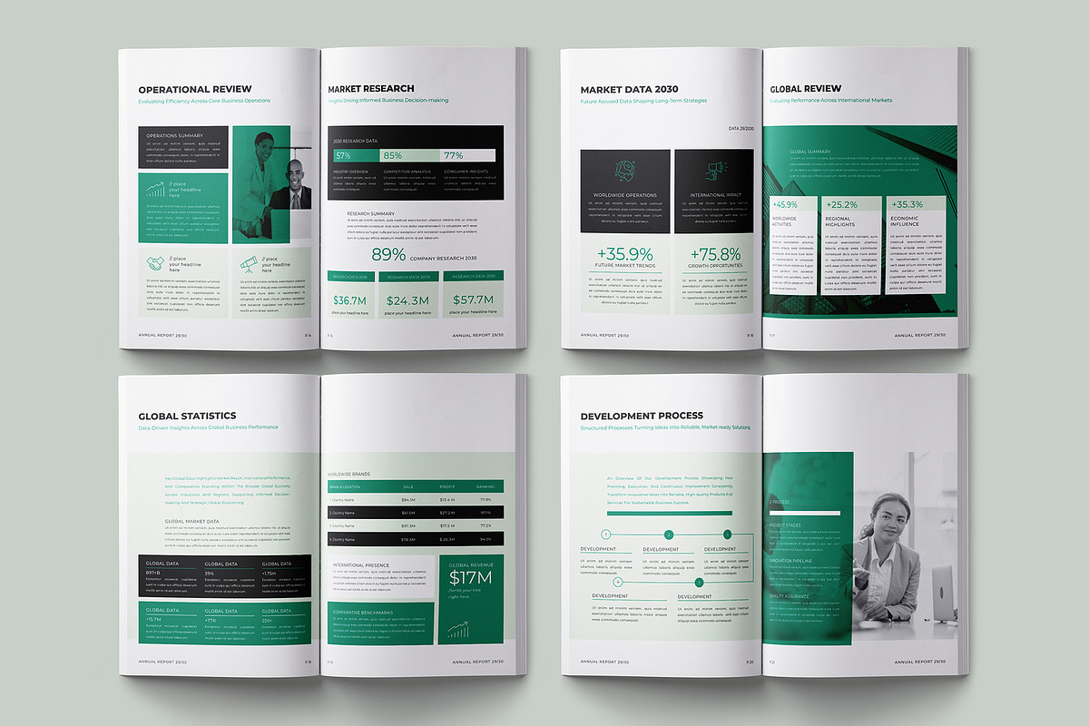 Corporate Annual Report Layout, a Brochure Template by Designsoul14 (Photo 10 of 15)