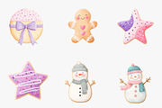 Christmas sugar cookie clipart, an Illustration by CreationArt (Thumbnail 7 of 7)