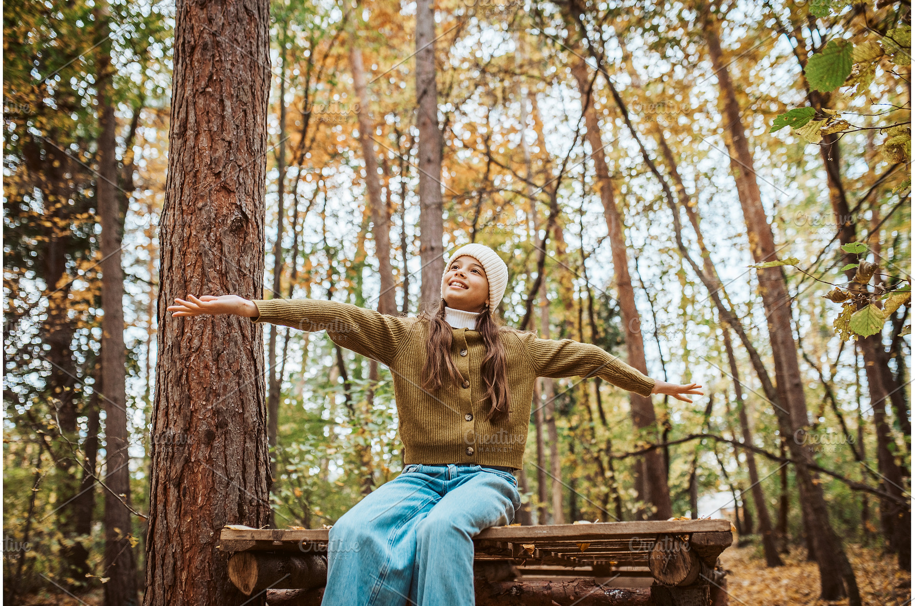 Outdoor portrait of cute young girl, a Person Photo by HalfPoint