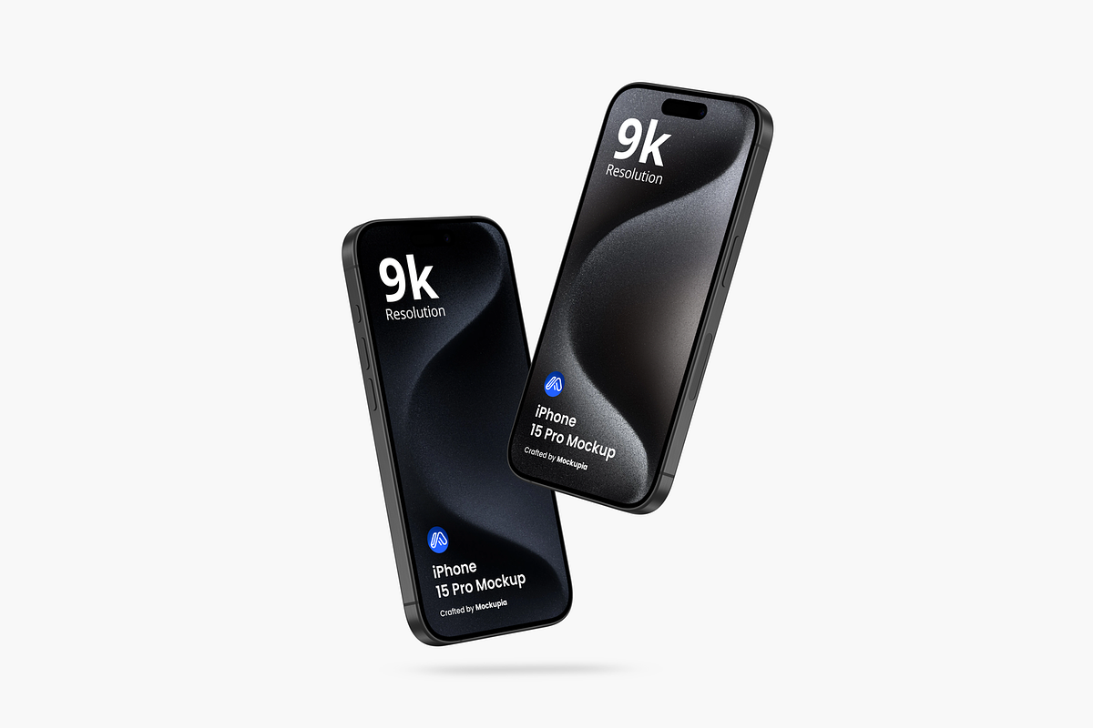 iPhone 15 Pro Mockups Vol 5, an iPhone Mockup by Mockupia (Photo 3 of 5)