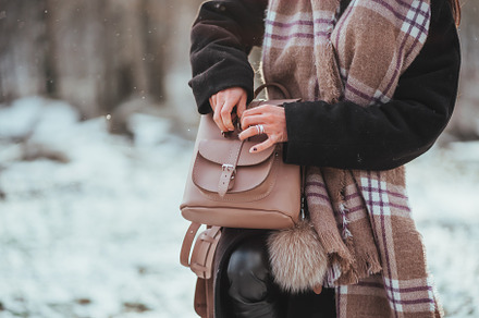 Young beautiful model posing in wint containing woman, fashion, and winter, a Person Photo by Tekso
