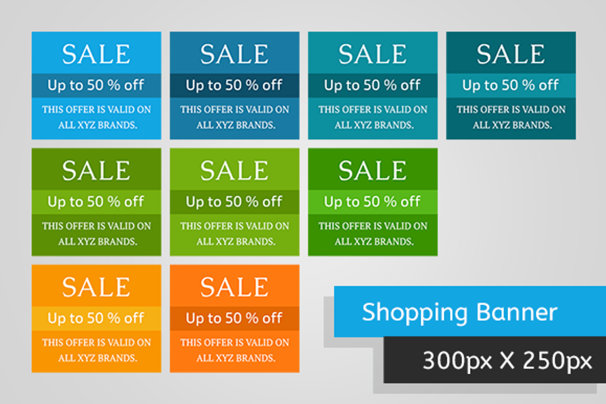 Shopping Banners 300x250 Set 1, a Templates & Theme by settysantu (Photo 1 of 5)
