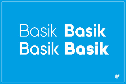 Basik | Sans Typeface | 8 Fonts, a Sans Serif Font by Superfried Font Shop