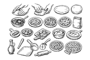 Pizza Making Process Sketch, an Object Graphic by nikagraphic (Thumbnail 2 of 3)