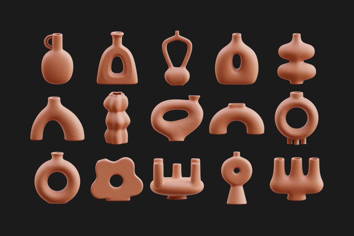 3D Abstract Vase, an Object 3D Model by Rakata Studio (Photo 3 of 3)