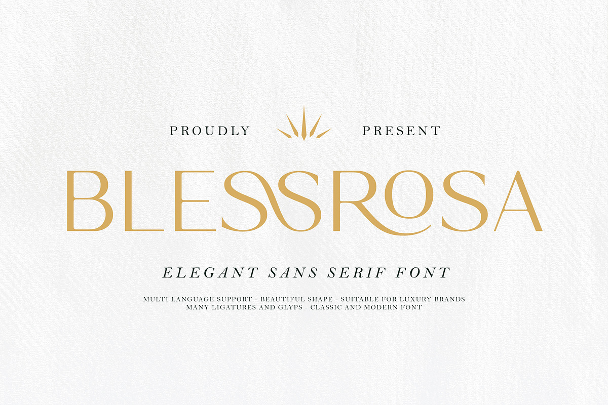 Blessrosa - Elegant Luxury Sans Font, a Sans Serif Font by Typia Nesia (Photo 2 of 14)
