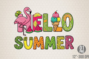 Hello Summer PNG, an Illustration by Designking