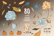Vintage Fall Vector Bundle + Bonus, a Decorative Illustration by kisikoida (Thumbnail 2 of 5)