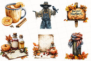 Watercolor Rustic Autumn Clipart, an Illustration by OK Design (Thumbnail 3 of 5)