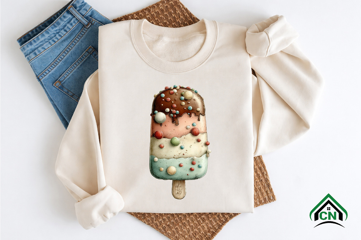 Whimsical Summer Ice Cream Clipart, an Illustration by Craft Nest (Photo 9 of 12)