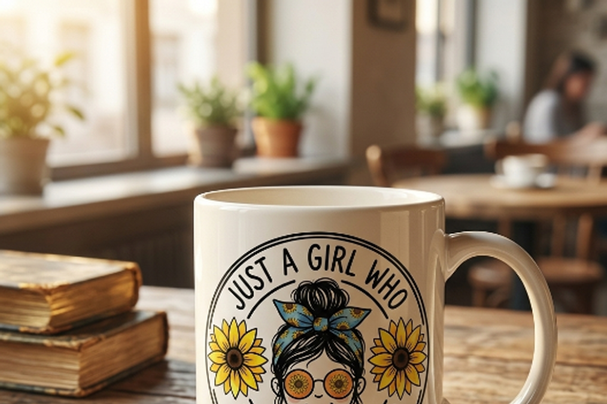 Just A Girl Who Loves Sunflowers PNG, a Shirt Mockup by Vector Stall (Photo 11 of 15)
