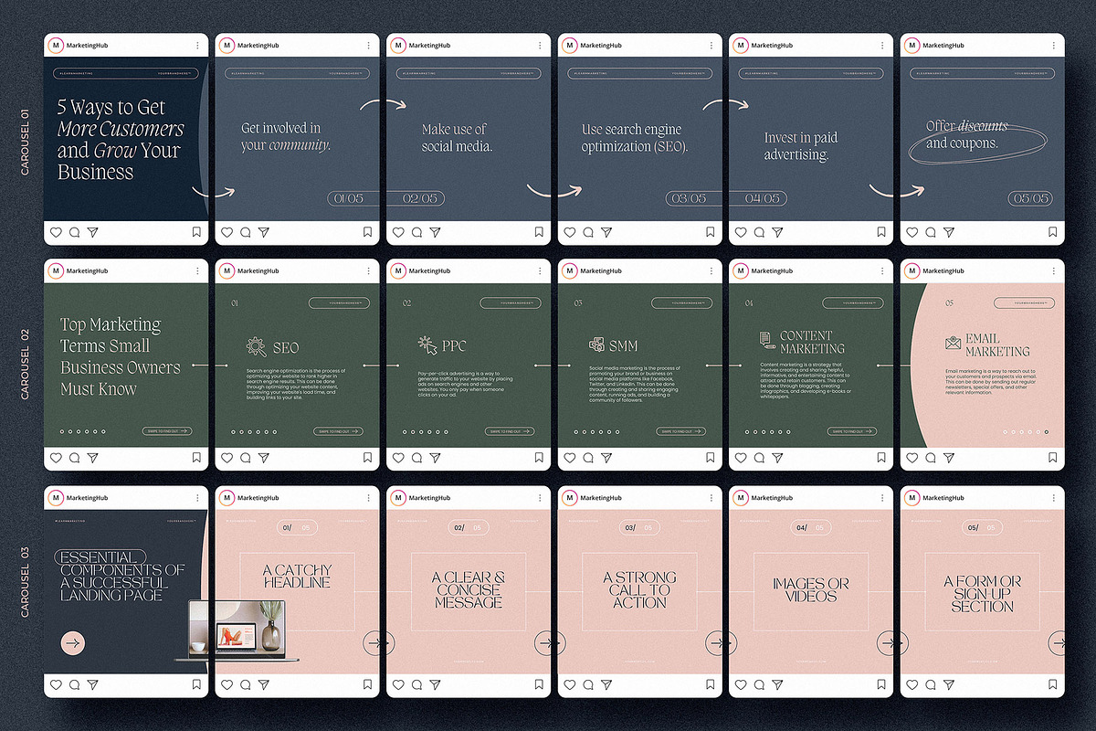 Marketing Expert Instagram Carousels, a Social Media Template by AndrewPixel (Photo 6 of 14)