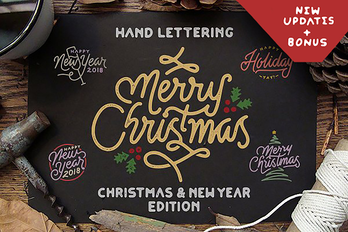 (Lettering)Christmas & New Year 2019, an Object Graphic by Mister Doodle (Photo 1 of 4)