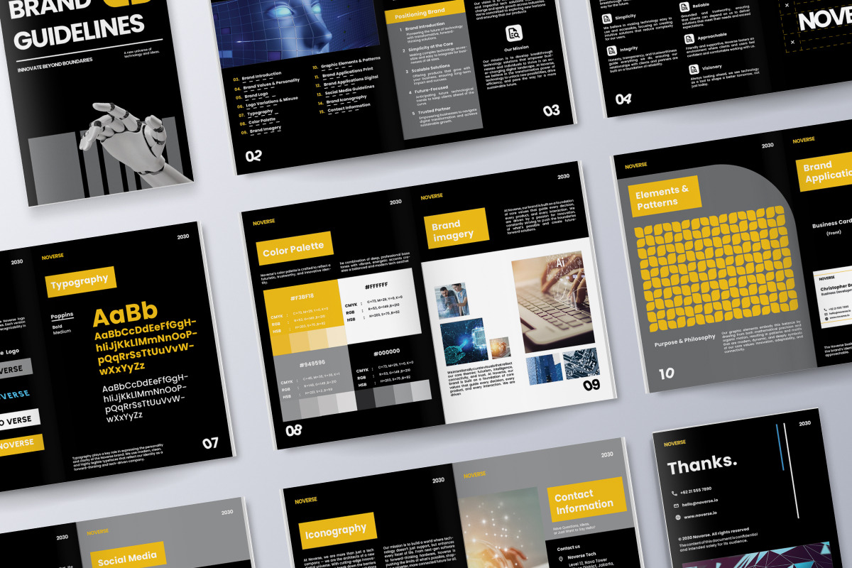 Brand Guideline for Tech Company, a Branding & Logo Template by twinstd (Photo 5 of 6)