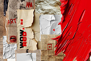 Red collage Cut out Mixed media set, an Object Graphic by 60secondsArt (Thumbnail 4 of 12)