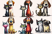 Quirky Dogs & Cats Illustrations, an Animal Illustration by PrintHaven Designs (Thumbnail 6 of 9)