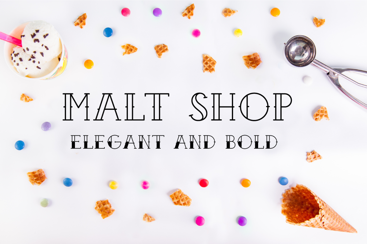 Malt Shop, a Font by benbrush (Photo 2 of 4)