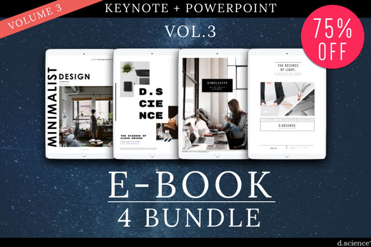4X Ebook Bundle Templates  | 67% Off, a Magazine Template by Template Monkey @dscience (Photo 1 of 43)
