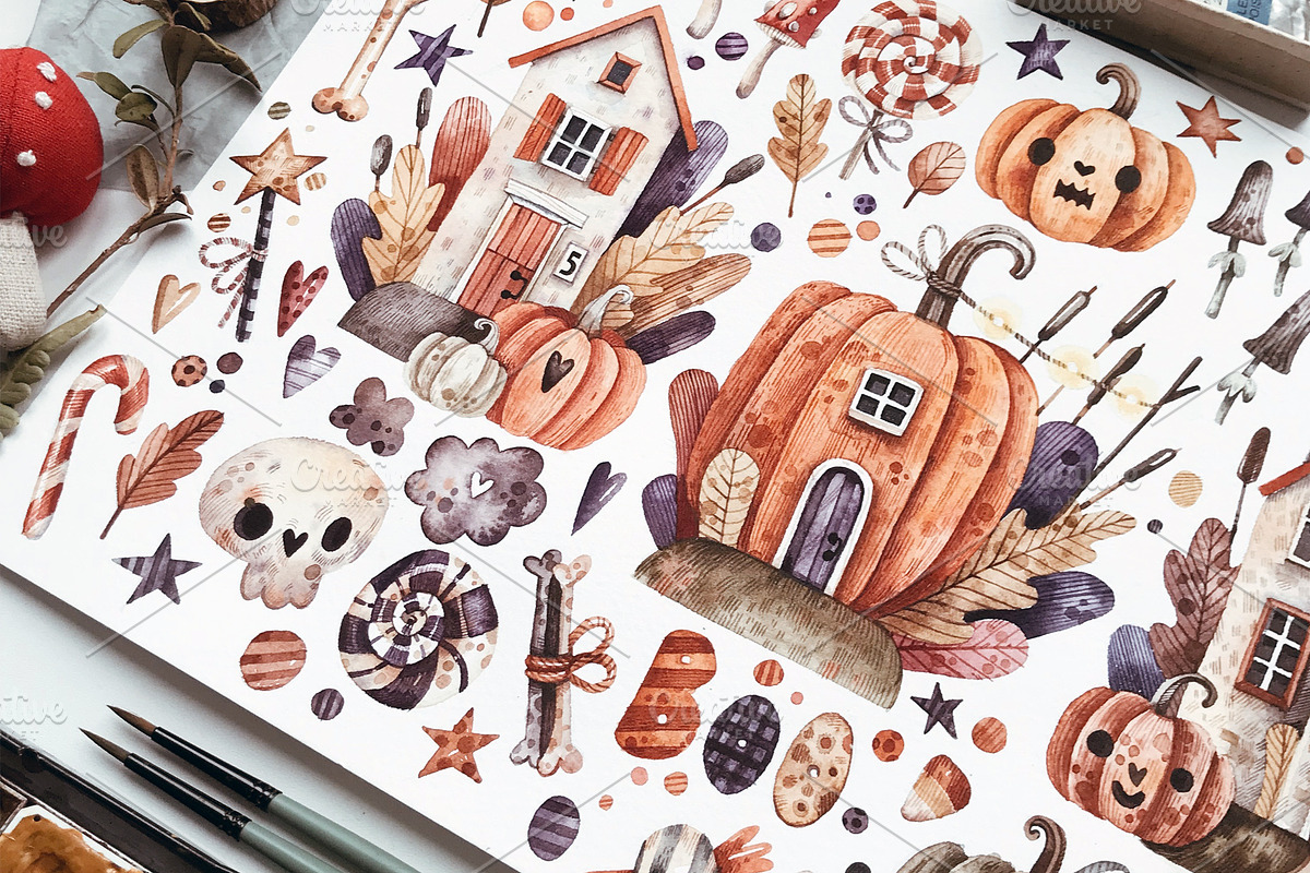 Happy Halloween, an Illustration by Watercolor by Tonia Tkach (Photo 5 of 5)