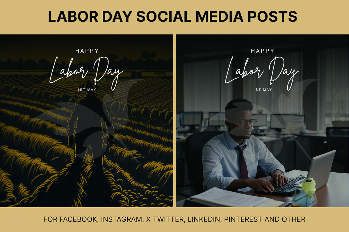 61 Labor day social media posts set, a Social Media Template by Walldecorated (Photo 3 of 29)