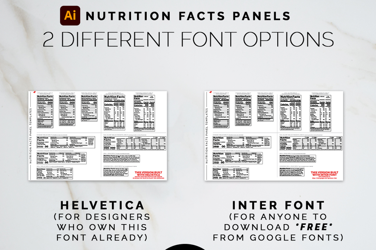 Adobe Nutrition Facts Panel Template, a Branding & Logo Template by Bdemm Studio (Photo 4 of 7)