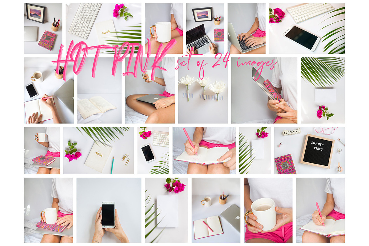 DOUBLE BUNDLE: Green + Hot Pink, a Business Photo by Beach Babe Stock (Photo 2 of 7)