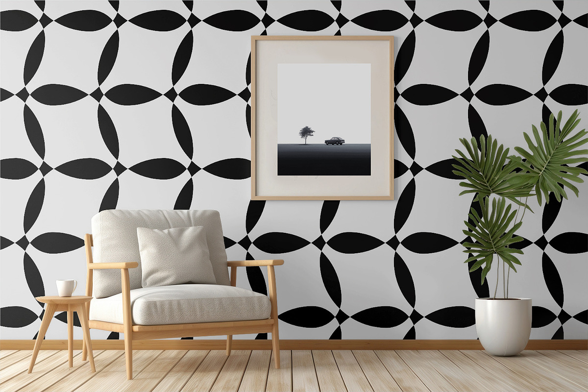 Geometric Wavy Grid, a Pattern Graphic by MalyskaStudio (Photo 3 of 5)