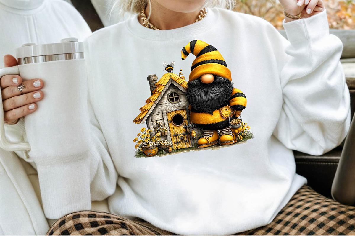 Cute Bee Gnome - Honey Bee Clipart, an Illustration by Sublimation Artist (Photo 4 of 6)
