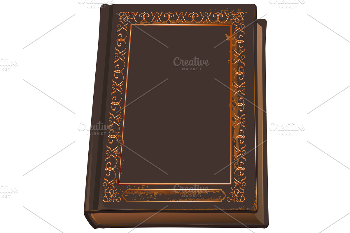 Closed book with leather cover, an Object Graphic by orensila