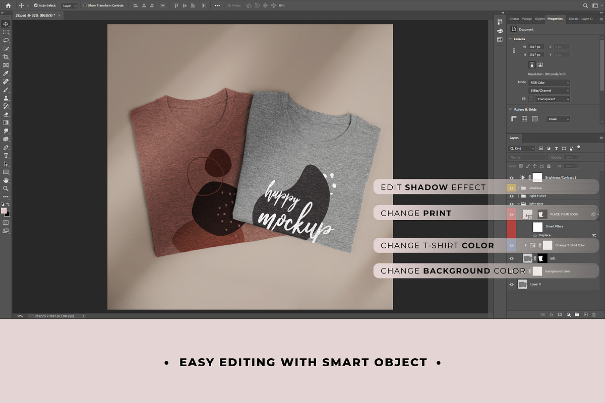 BRANDING T-SHIRT MOCKUP SET, a Shirt Mockup by TrendkeyMockups (Photo 5 of 8)
